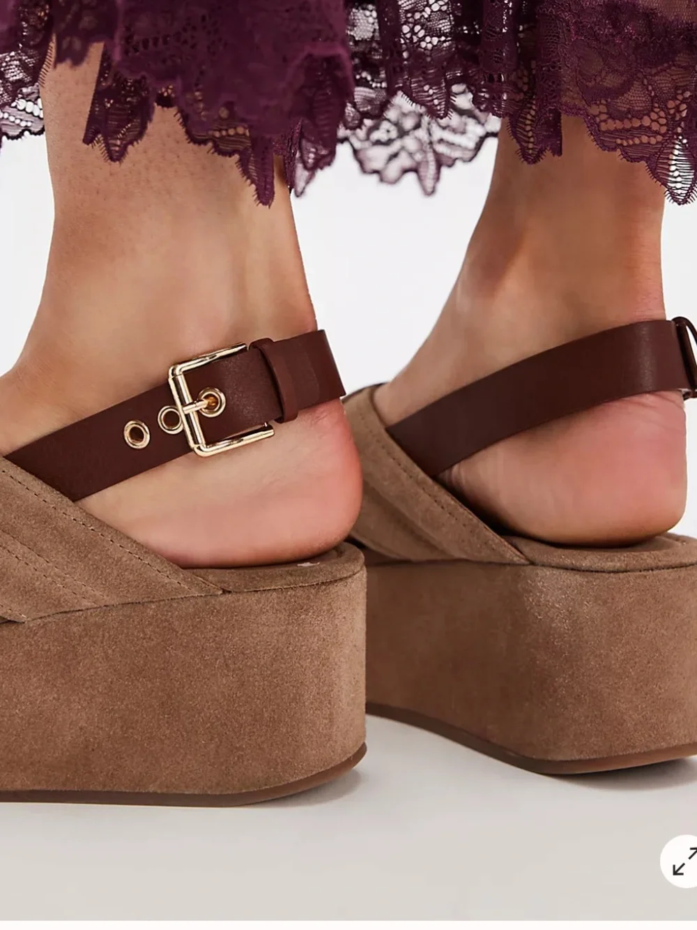 NWT & Box Free People Fawn Suede Platform Sandals - Women's